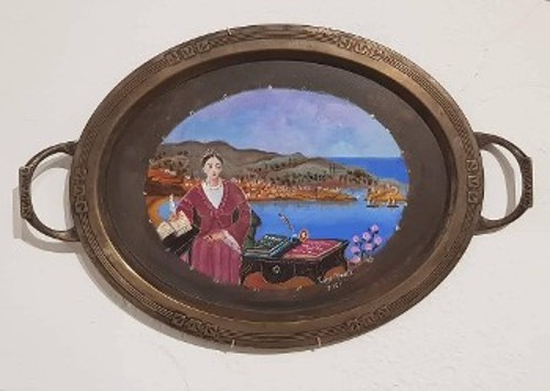 Φανταστική προσωπογραφία της Ευανθίας Καΐρη από την Ρούλη Μπούα