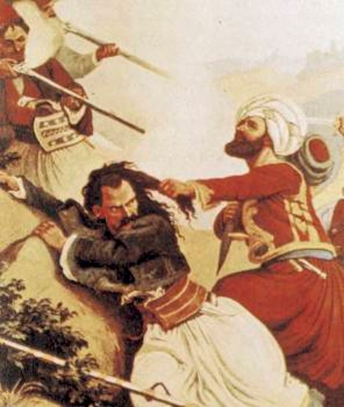 Ο Μακρυγιάννης στον Πειραιά το 1827. Σύνθεση του Peter von Hess (Μουσείο Μονάχου