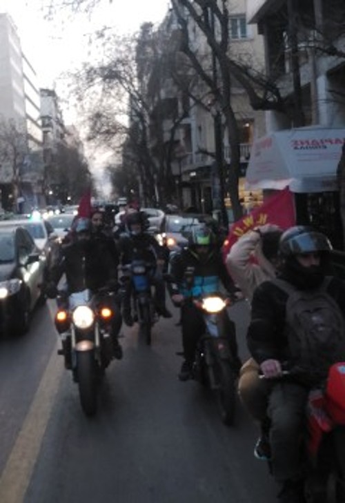 Από τη χτεσινή μοτοπορεία του Συνδικάτου Επισιτισμού - Τουρισμού