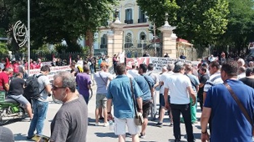 Από την απεργιακή συγκέντρωση του ΣΕΤΕΠΕ στη Θεσσαλονίκη