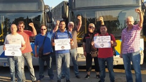 Αλληλεγγύη στους απεργούς των τρένων στη Βρετανία από το αμαξοστάσιο της Π. Ράλλη