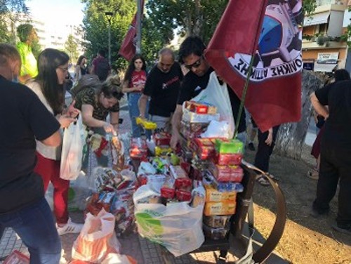 Από τις δράσεις αλληλεγγύης του Εργατικού Κέντρου