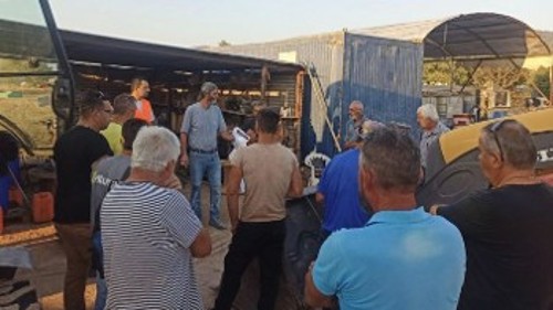 Από την παρέμβαση στο εργοτάξιο των Ιωαννίνων