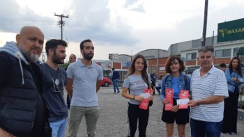 Από την επίσκεψη της αντιπροσωπείας της ΚΝΕ
