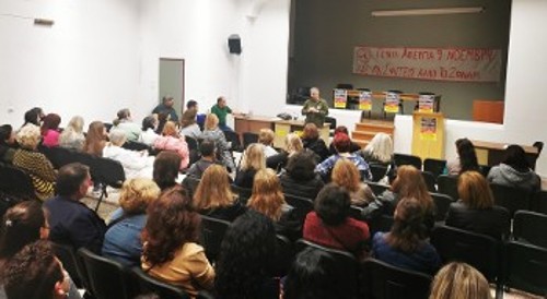 Από τη μαζική σύσκεψη που οργάνωσε το Συνδικάτο