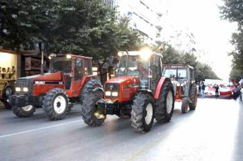 Αποψη από την κινητοποίηση των αγροτών στη ΔΕΘ τον προηγούμενο μήνα