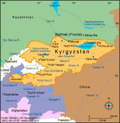 Ιδιαίτερης γεωστρατηγικής σημασίας είναι η θέση του Κιργιστάν, ανάμεσα στο Καζακστάν και την Κίνα