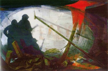 «ΣΚΙΕΣ 1986» Λάδι σε μουσαμά (0,90 x 1,30 cm)