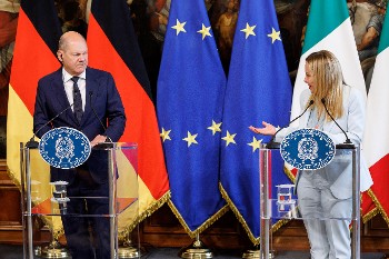 Από τη χτεσινή συνάντηση του Ολ. Σολτς με την Τζόρτζια Μελόνι στη Ρώμη