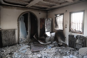 Ολικά κατεστραμμένο σπίτι στην περιοχή Μορτίρι