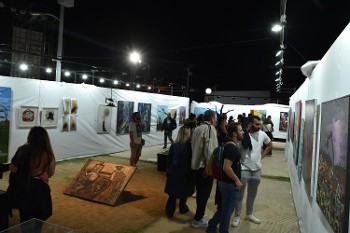 Από την Εικαστική Εκθεση στο 50ό Φεστιβάλ ΚΝΕ - «Οδηγητή»