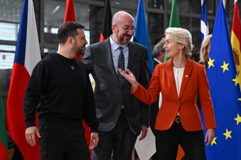 Από τη χτεσινή παρουσία του Ζελένσκι στη Σύνοδο Κορυφής της ΕΕ