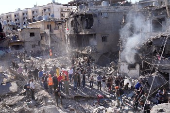 Από τη δολοφονική ισραηλινή επίθεση δίπλα στο νοσοκομείο Ρ. Χαρίρι της Βηρυτού