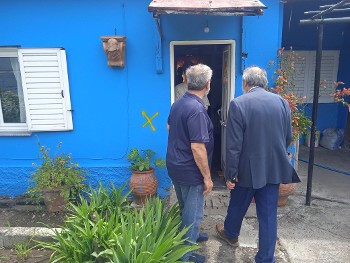 Ο Γ. Μαρίνος στο σεισμόπληκτο Προκόπι
