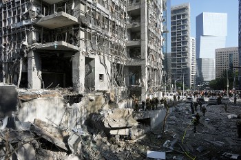 Κατεστραμμένα κτίρια στα περίχωρα του Τελ Αβίβ