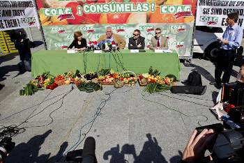 Από διαμαρτυρία Ισπανών αγροτών