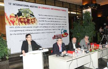 Η ΓΓ της ΚΕ του ΚΚΕ στο βήμα της Συνάντησης