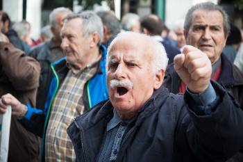 Από την προχτεσινή συγκέντρωση των συνταξιούχων στην Αθήνα