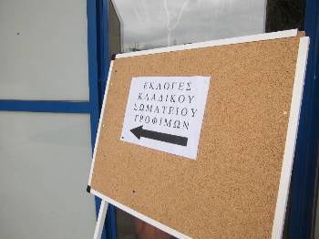 Το μοναδικό «έντυπο» που εξέδωσε το σωματείο... Δείχνει την αίθουσα που γίνονταν οι εκλογές