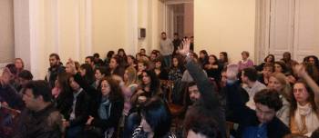 Γεμάτη η αίθουσα του Συλλόγου Εμποροϋπαλλήλων στη Γενική του Συνέλευση