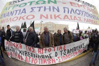 Από το παναγροτικό συλλαλητήριο τον περασμένο Φλεβάρη στο Σύνταγμα