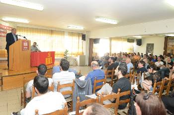 Στιγμιότυπο από την εκδήλωση. Στο βήμα ο Δ. Γόντικας