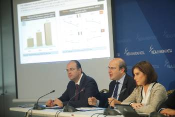 Από την παρουσίαση, χτες, της πρότασης της ΝΔ για τα χρέη νοικοκυριών και επιχειρήσεων