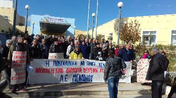 Από τη χτεσινή διαμαρτυρία στο Ολυμπιακό Χωριό