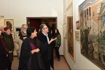 Ο Δημήτρης Κουτσούμπας στα εγκαίνια της έκθεσης