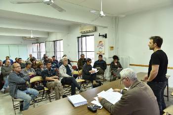 Από τη σύσκεψη σωματείων για την οργάνωση του συλλαλητηρίου στον Πειραιά