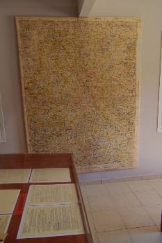 Επιτελικός χάρτης του Γενικού Αρχηγείου του ΔΣΕ, στον οποίο εμφανίζονται όλες οι οχυρές θέσεις του ΔΣΕ στην περιοχή