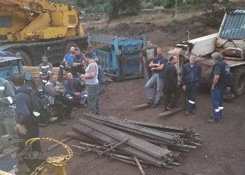 Από τη χτεσινή κινητοποίηση εργολαβικών εργαζομένων στη ΛΑΡΚΟ