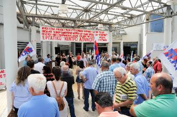 Από την κινητοποίηση στην πύλη του νοσοκομείου