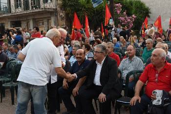Από την εκδήλωση του ΚΚΕ το 2018 στη Λάρυμνα με ομιλητή τον Δ. Κουτσούμπα