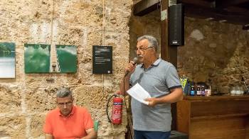Ο πρόεδρος του Εμπορικού Συλλόγου, στα εγκαίνια της έκθεσης