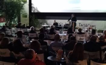 Στιγμιότυπο από την εκδήλωση που οργάνωσε η Επιτροπή Αγώνα Εργαζομένων ΕΥΔΑΠ