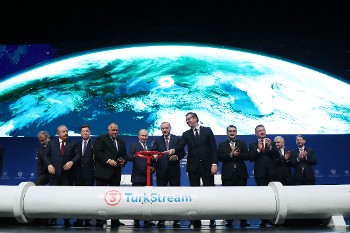 Από τα εγκαίνια του «Turkish Stream», παρουσία των ηγετών Ρωσίας, Τουρκίας, Σερβίας και Βουλγαρίας