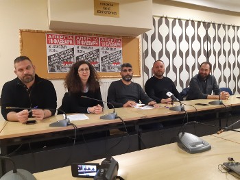 Από τη χτεσινή έκτακτη συνέντευξη Τύπου προέδρων των ταξικών σωματείων στη Θεσσαλονίκη