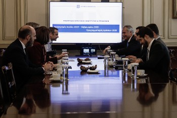 Από τη χτεσινή συνάντηση Μητσοτάκη - ηγεσίας υπουργείου Αγροτικής Ανάπτυξης