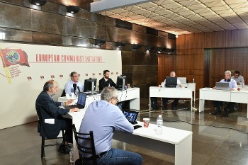 Από την τηλεδιάσκεψη της Ευρωπαϊκής Κομμουνιστικής Πρωτοβουλίας για την πανδημία, τον περασμένο Μάη