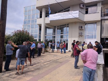 Από τη διαμαρτυρία των αγροτών στη Λαμία
