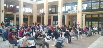 Στιγμιότυπο από την πρόσφατη σύσκεψη των πληγέντων