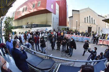 Ο Δ. Κουτσούμπας μιλώντας στη συγκέντρωση