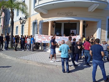 Από την κινητοποίηση των πυρόπληκτων στην Αιδηψό την Παρασκευή