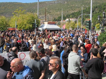 Από την πρόσφατη μαζική συγκέντρωση στην Καστοριά