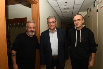 Με τους Χρ. Θηβαίο και Θ. Παπαδόπουλο