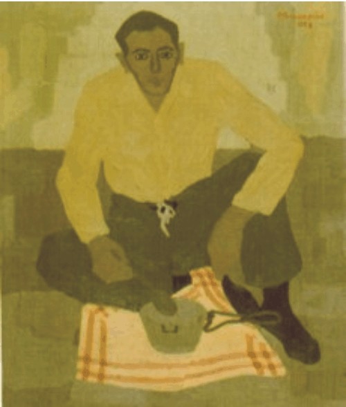 Κρατούμενος, λάδι σε μουσαμά, 1958, 56Χ46,5