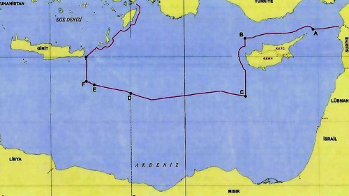 Ο χάρτης με τις τουρκικές διεκδικήσεις στην Ανατολική Μεσόγειο με βάση το ανυπόστατο τουρκολιβυκό σύμφωνο