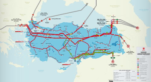 Τα σχέδια της Τουρκίας για «ενεργειακό κόμβο» όπως αποτυπώνονται σε χάρτη του υπουργείου Ενέργειας