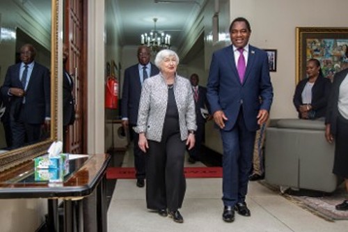 Aπό τις συναντήσεις της υπουργού Οικονομικών των ΗΠΑ στη Ζάμπια